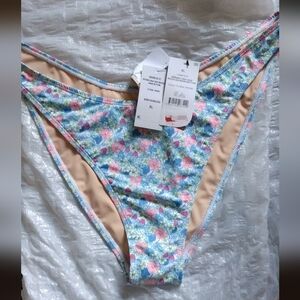 Cotton On Floral Bikini Bottom - Blue and Pink